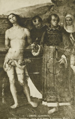 Tilli — L'Umbria Illustrata. Perugia - Pinacoteca - Parte di un quadro di Giannicola Manni — particolare